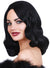 Womens Wavy Black Hollywood Glamour Costume Wig