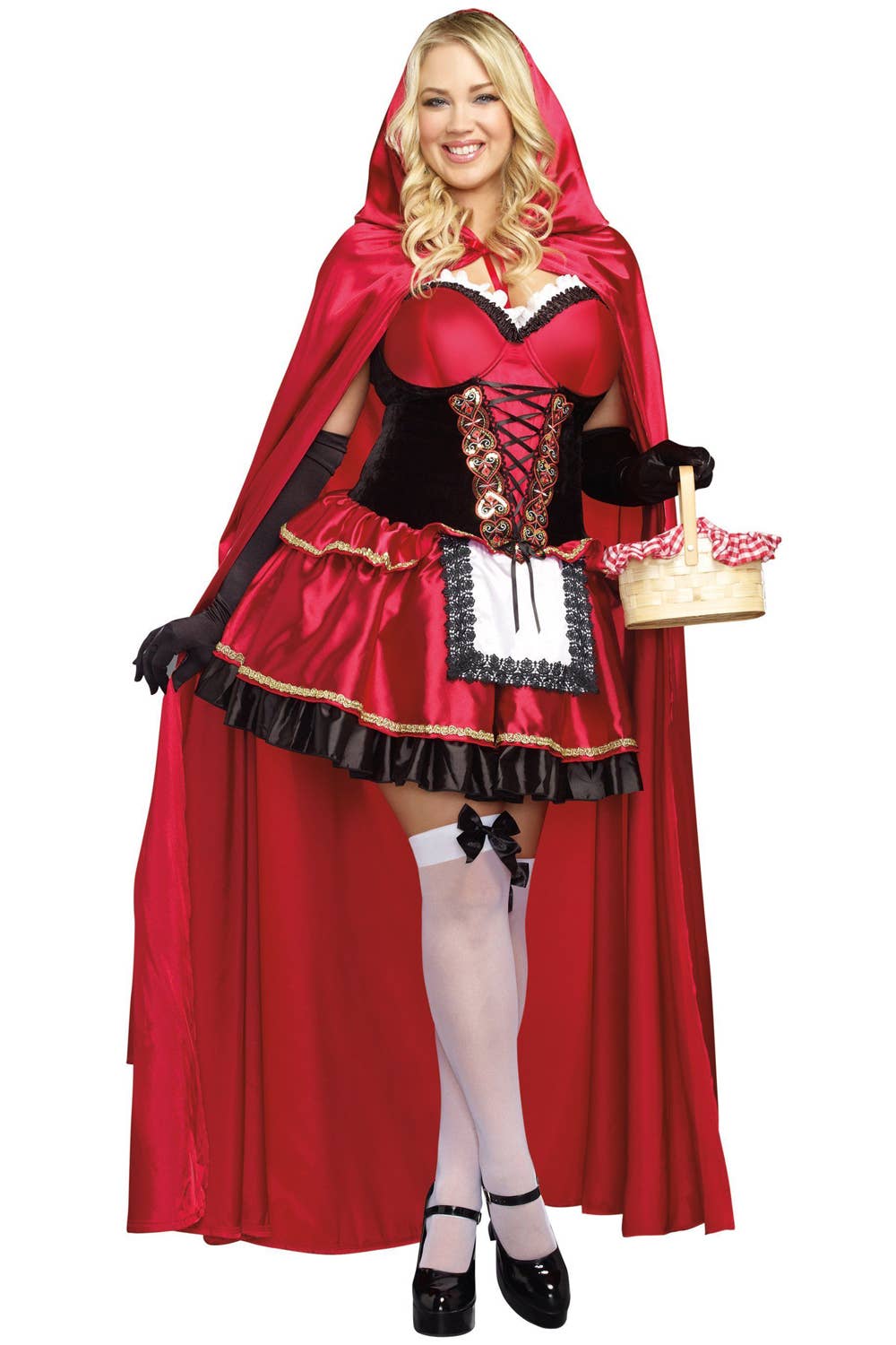 Women's Plus Size Sexy Red Riding Hood Costume - Front Image