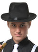 Mens Black Feltex 1920's Gangster Fedora Hat Main Image
