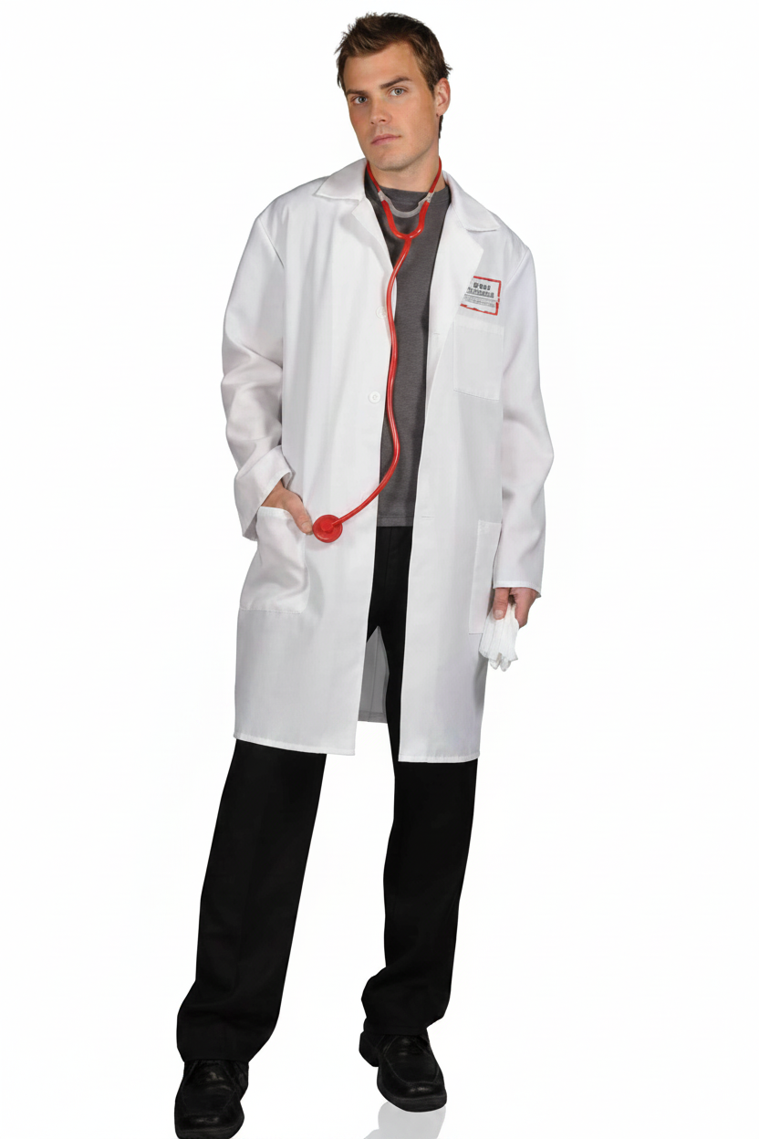 Doctor Dress Up Dr. Feelgood Fancy Dress Costume Full Length View