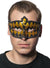 Black and Gold Glitter Venetian Harlequin Masquerade Mask - Main Image