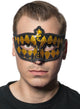 Black and Gold Glitter Venetian Harlequin Masquerade Mask - Main Image