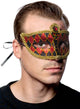 Black and Red Glitter Venetian Harlequin Masquerade Mask - View 1