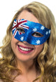 Australia Day Party Mask Australian Flag Glitter Mask - Main View