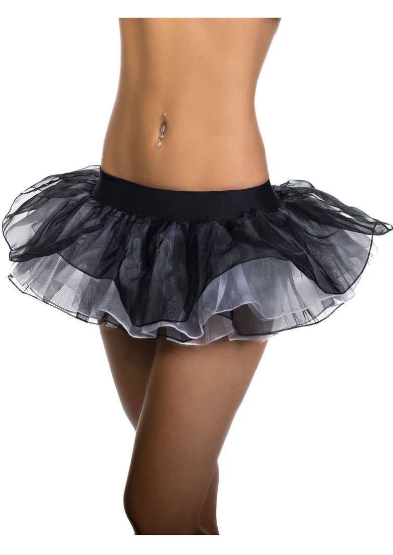 Black and White Organza Petticoat Tutu Skirt