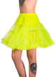 Women's Neon Yellow Thigh Length Fluffy Costume Petticoat