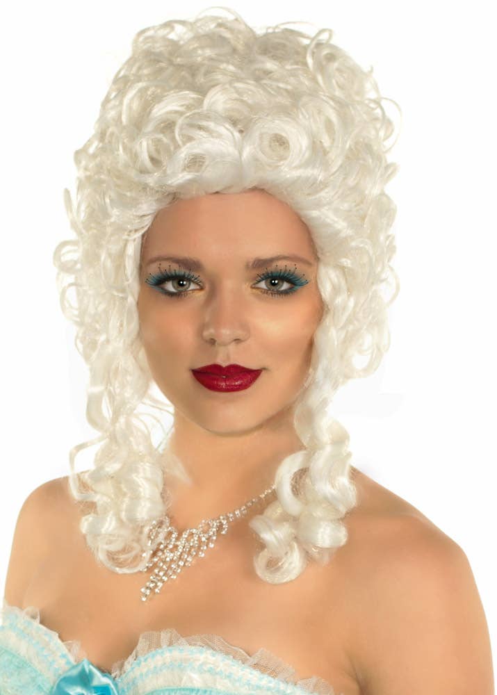 Image of Deluxe White Marie Antoinette Women's Costume Wig