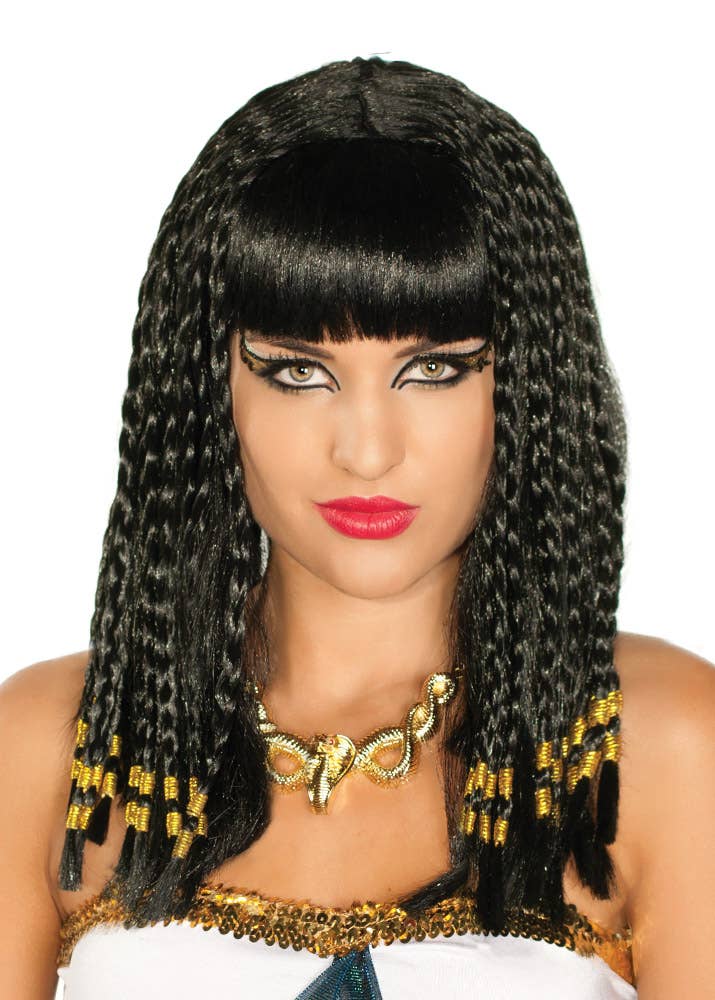 Sleek Black Cleopatra Women's Egyptian Costume Wig
