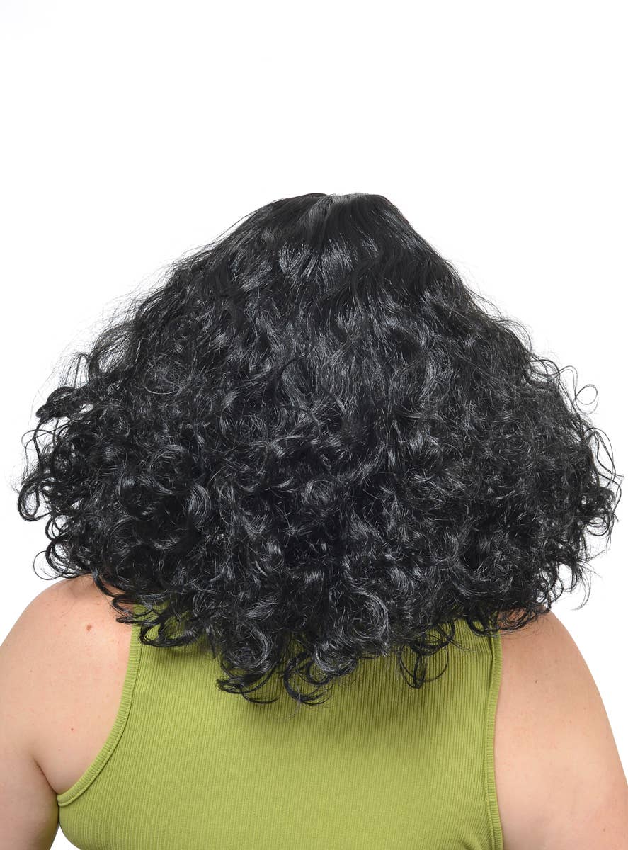 Boogie Babe Wig Adult Black Long Curly 80s Disco Costume Hair main image 1