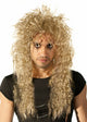 Image of Long 1980's Crimped Blonde Rocker Men's Costume Wig