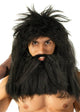 Image of Prehistoric Caveman Men's Black Wig and Beard Set