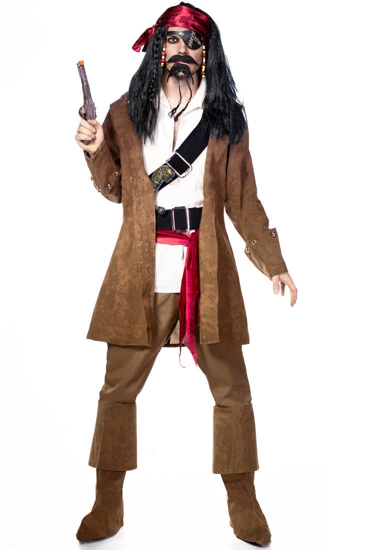 Captain Jack Men's Pirate Fancy Dress Costume - Main Image