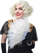 Image of Fluffy White Feather Hand Held Costume Fan - Main Image