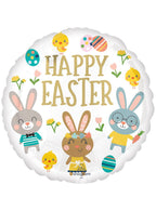 Image of Easter Bunny 45cm Self Sealing Foil Balloon 