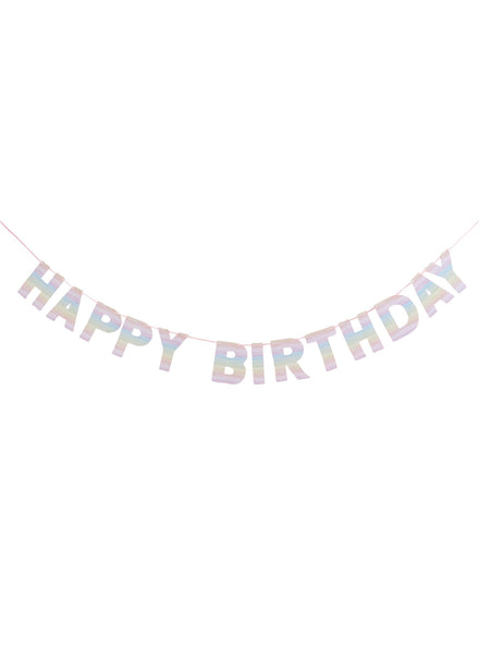 Eco Rainbow 2m Long Happy Birthday Banner - Main Image