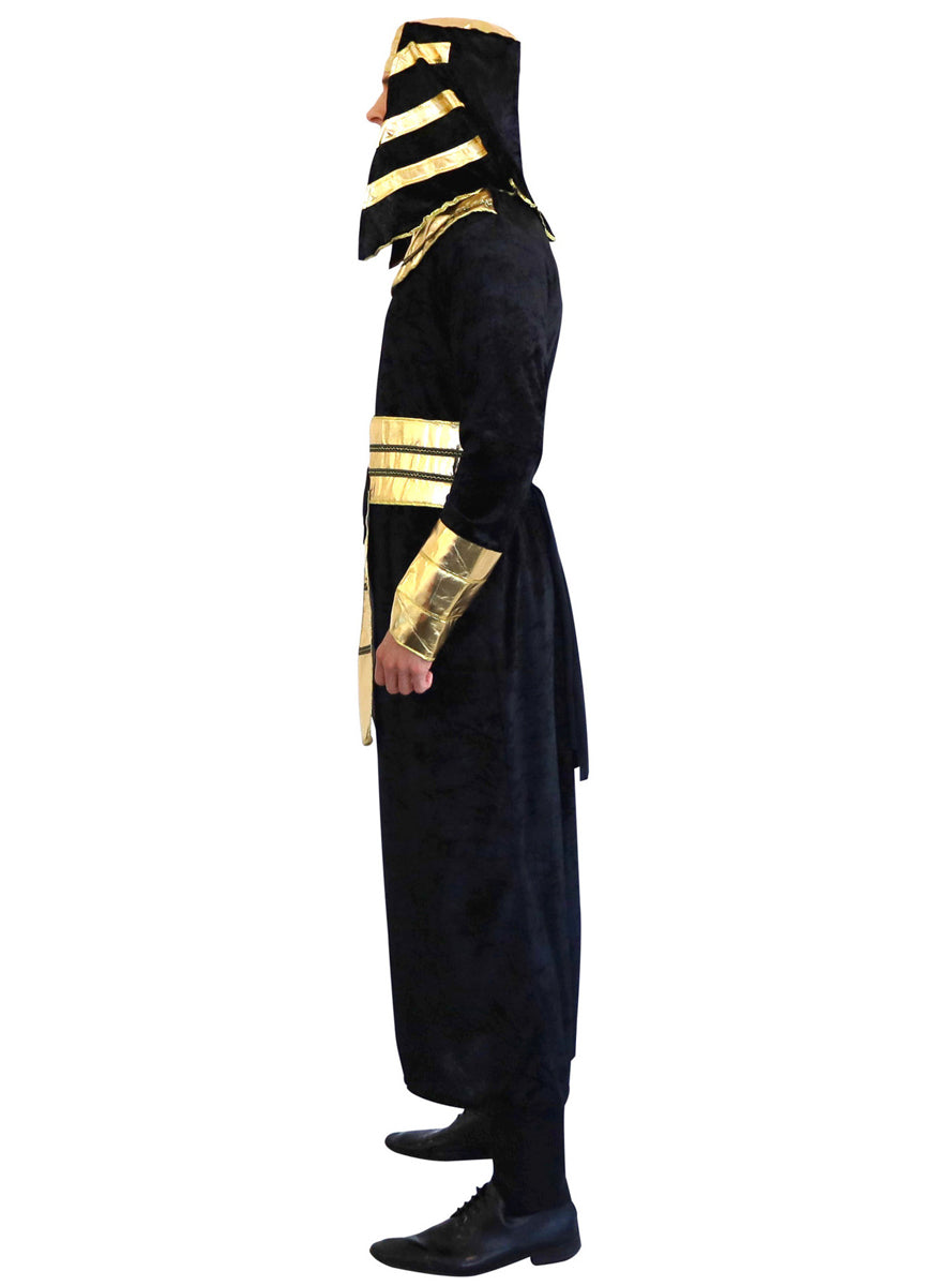 Black and Gold Ancient Egyptian Men's Costume - Side Image