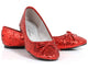Women's Red Glitter Dorothy Wizard of Oz Flat Costume Shoes Main Image