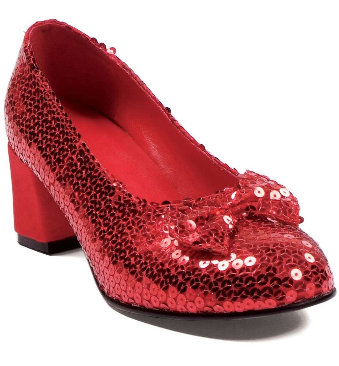 Women's Red Dorothy Judy Sequined Costume High Heel Shoes Wizard Of Oz Main Image