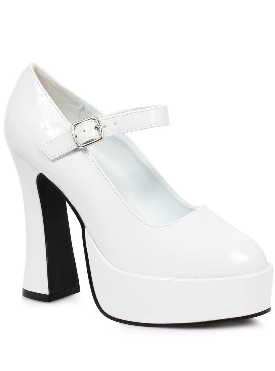 High Heel Platform White Mary Jane Costume Shoes — free download