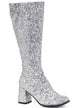Image of Deluxe Silver Glitter Women's 1960's Go Go Boots