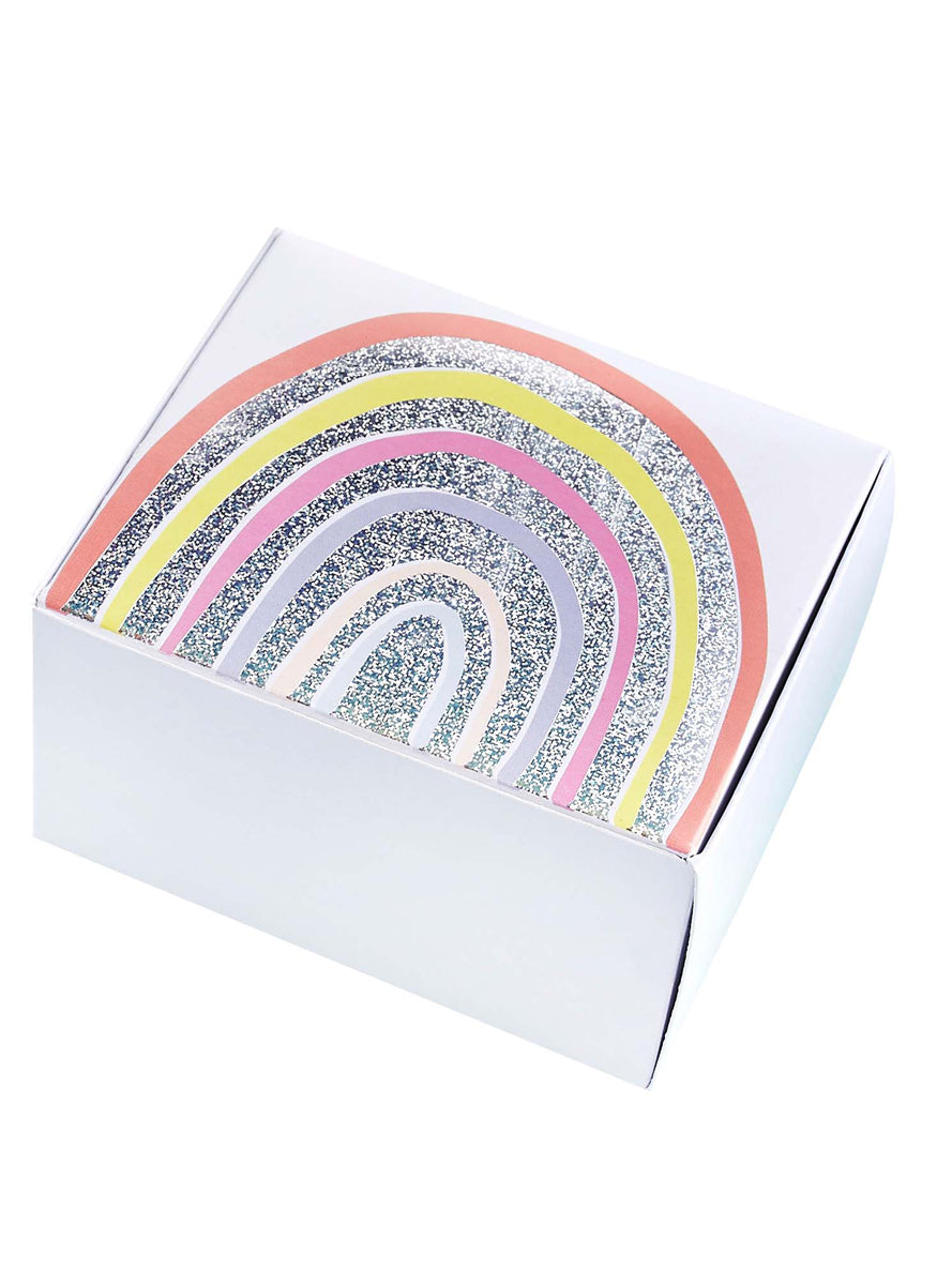 Enchanted Rainbow 10 Pack 8cm Mini Cake Boxes - Main Image