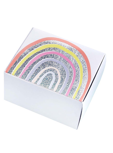 Enchanted Rainbow 10 Pack 8cm Mini Cake Boxes - Main Image