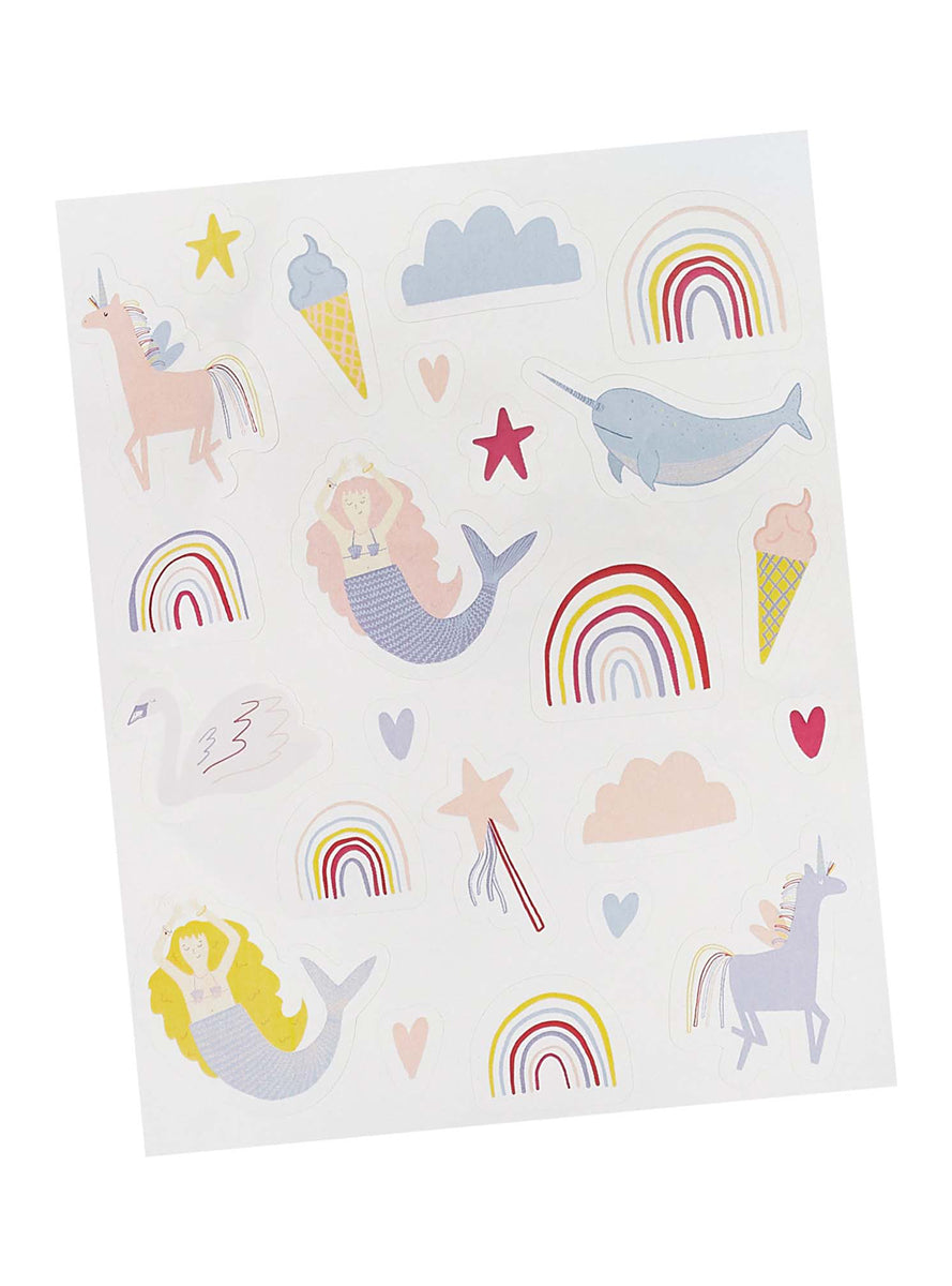 Enchanted Rainbow Party 2 Sheets of Stickers - Main Image
