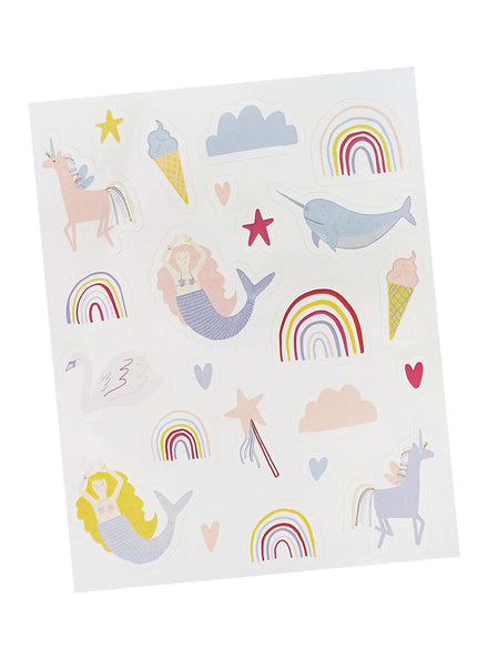 Enchanted Rainbow Party 2 Sheets of Stickers - Main Image