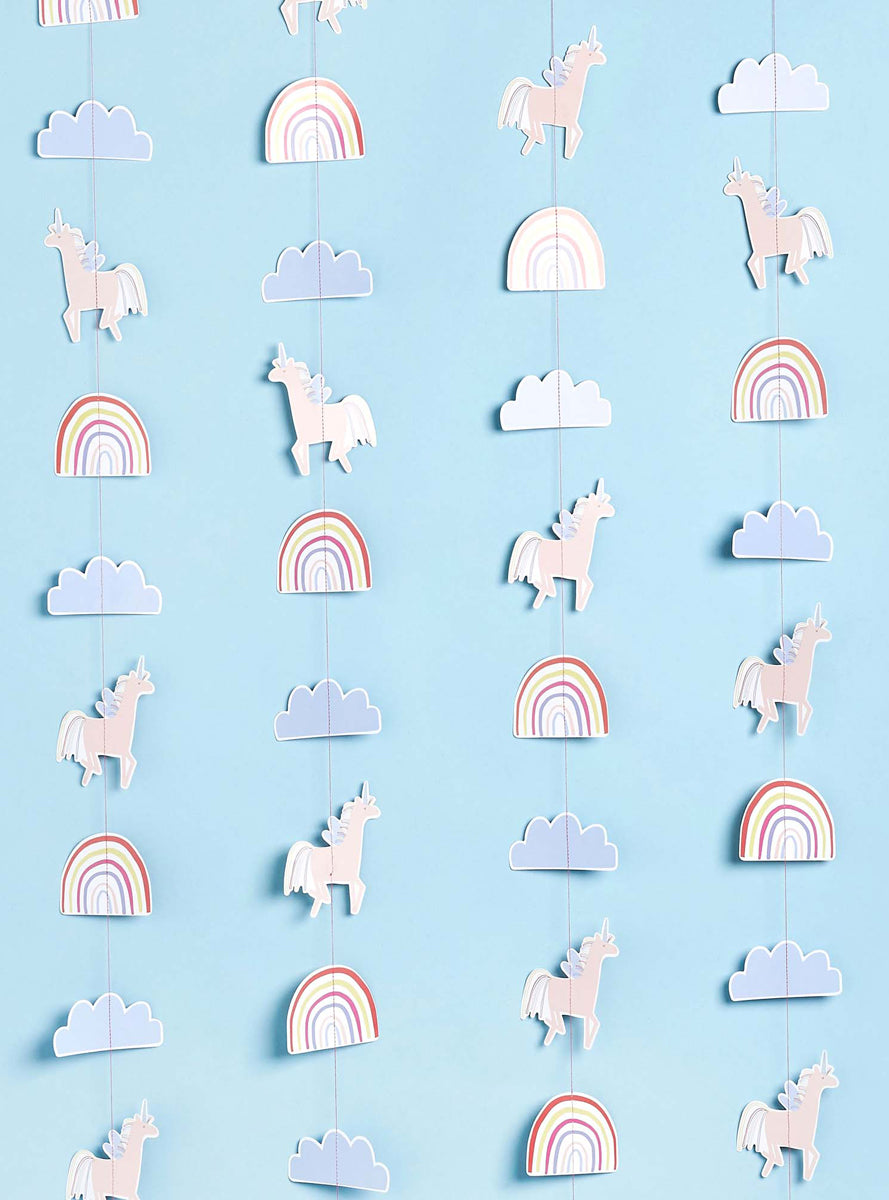 Enchanted Unicorn Party 5m Hanging Decorations - Lifestyle Image