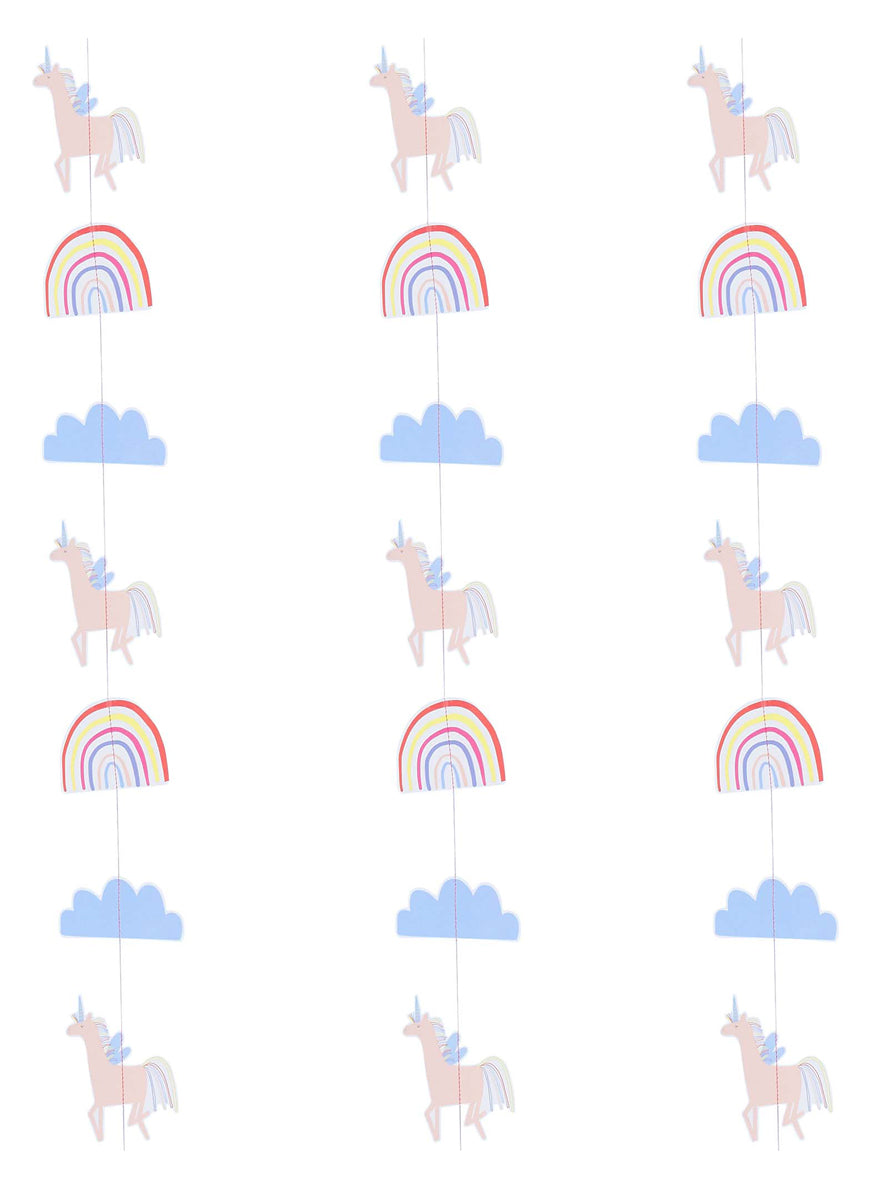 Enchanted Unicorn Party 5m Hanging Decorations - Main Image