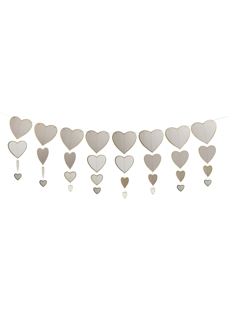 Engagement Gold Heart 3m Garland - Main Image