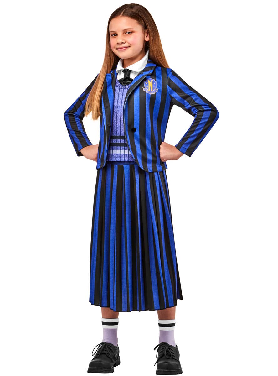 Image of Enid Girl's Nevermore Academy Uniform Costume