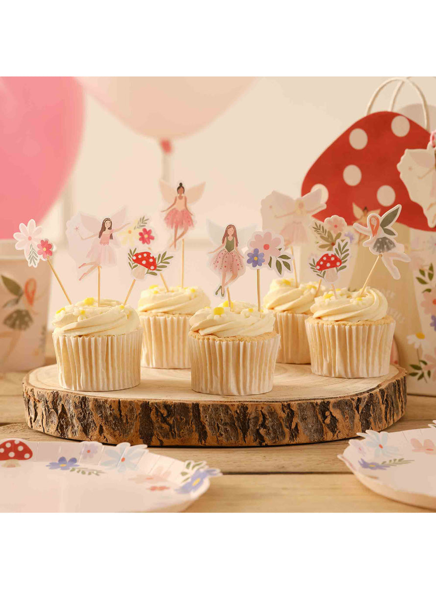 Fairy Garden 12 Pack Cupcake Toppers – Lifestyle Image