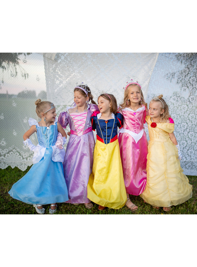 Fairytale Princess Girls Snow White Costume - Lifestyle Image 6