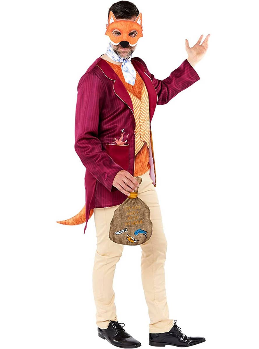 Image of Roald Dahl Fantastic Mr Fox Men's Book Week Costume - Side Front View