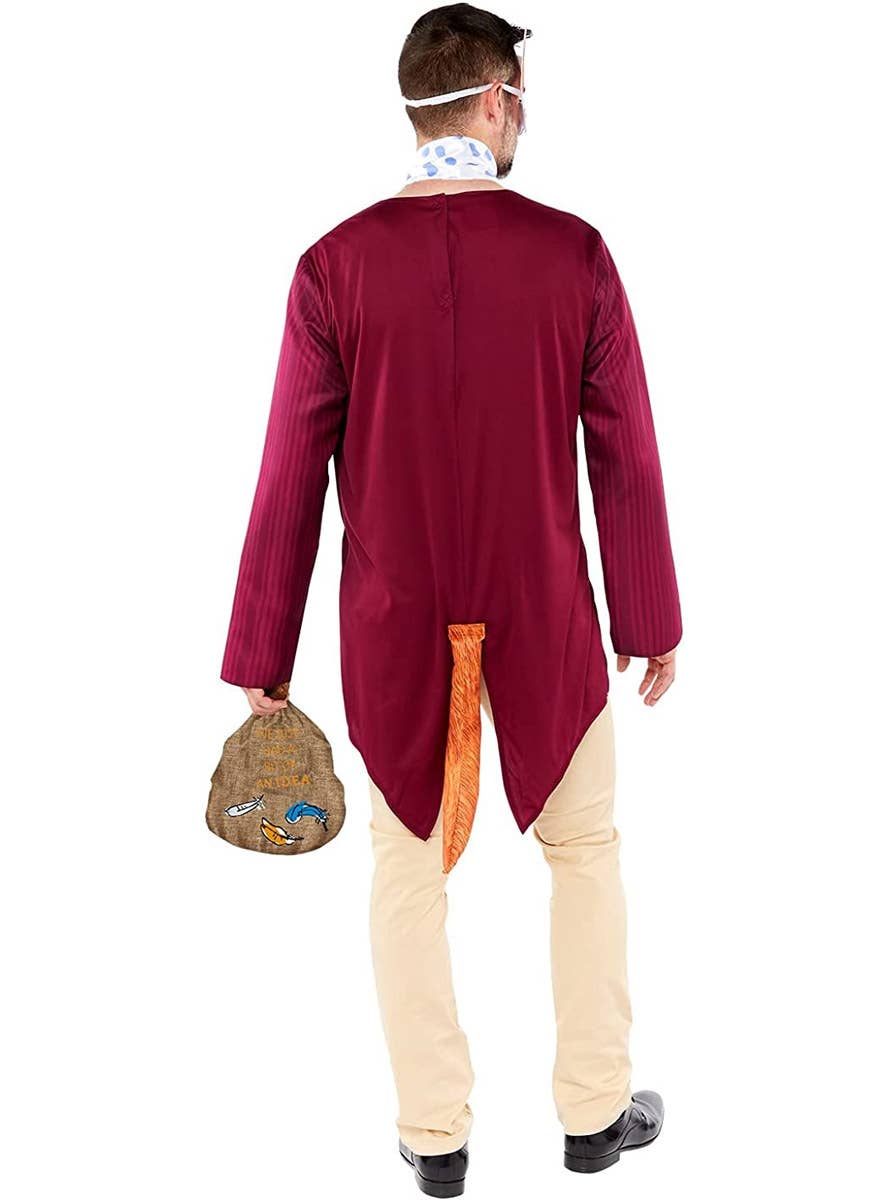 Image of Roald Dahl Fantastic Mr Fox Men's Book Week Costume - Back View