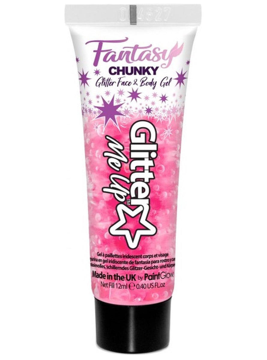Fantasy Iridescent Chunky Flamingo Fiesta Pink 12ml Face and Body Glitter Gel - Main Image
