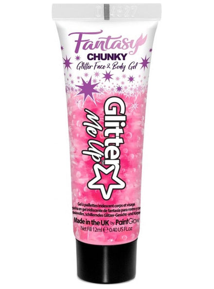 Fantasy Iridescent Chunky Flamingo Fiesta Pink 12ml Face and Body Glitter Gel - Main Image