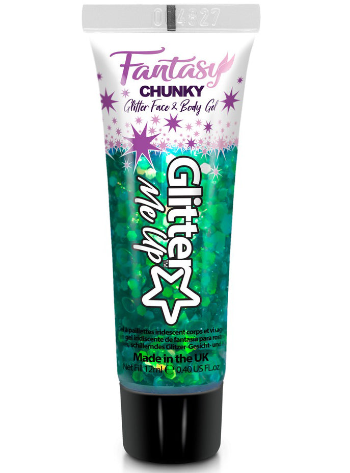 Fantasy Iridescent Chunky Leprechaun Luck Green Face and Body Glitter Gel - Main Image