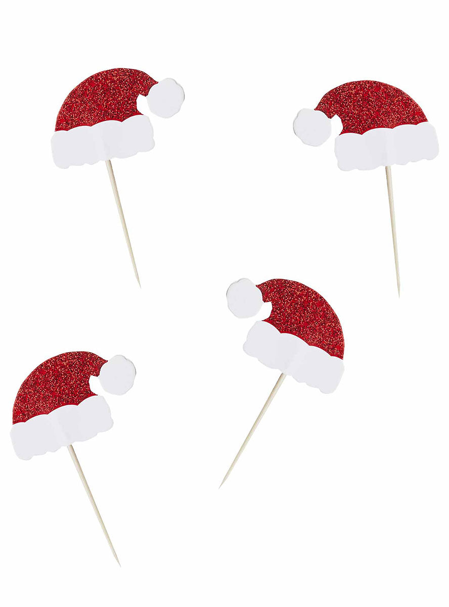 Santa Hat Christmas Food Picks - Main Image