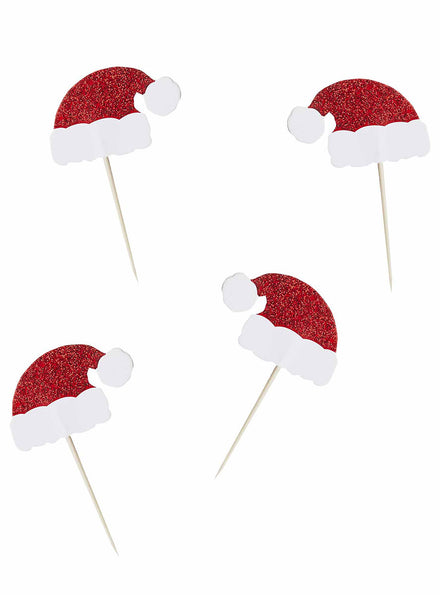 Santa Hat Christmas Food Picks - Main Image