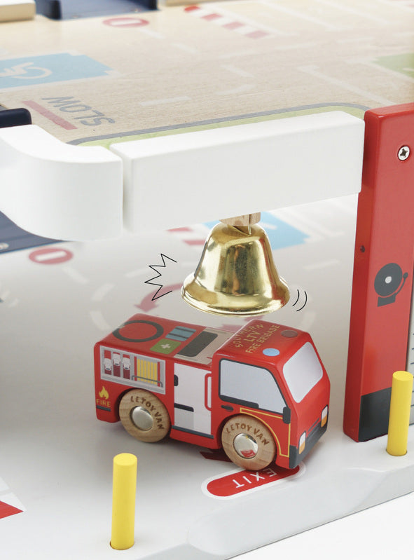 Fire And Rescue Wooden Garage Childrens Toy Set - Info Image 5