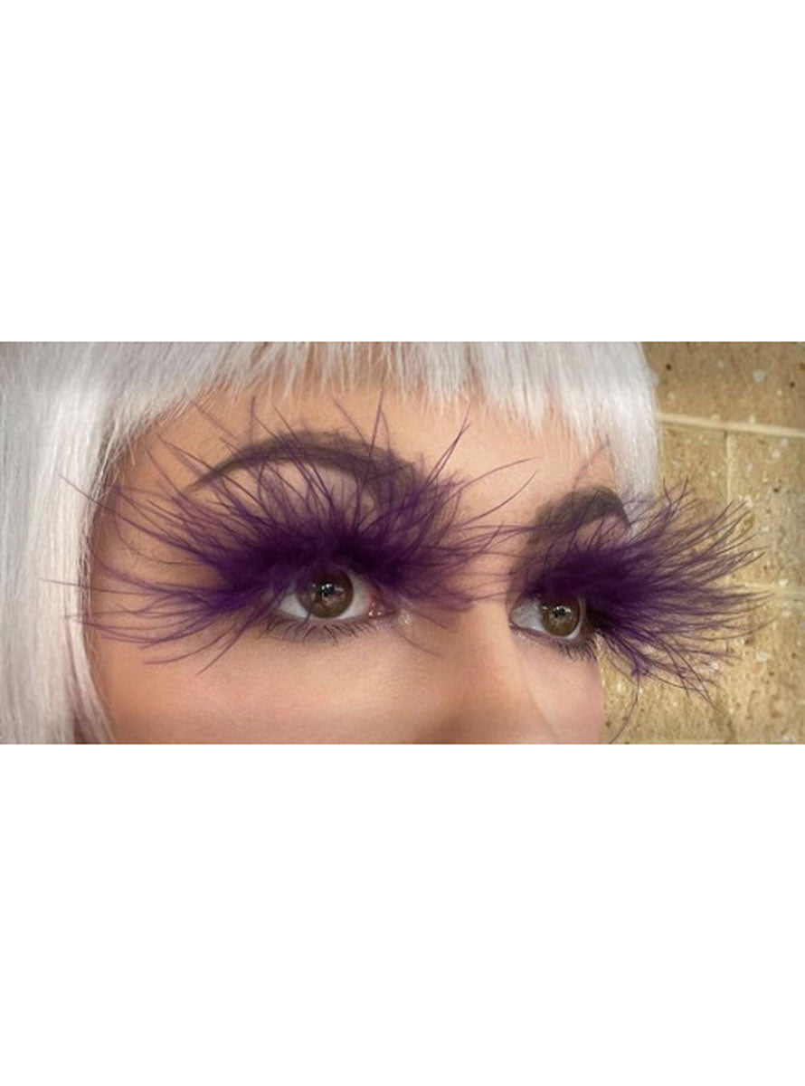 Floating Purple Feather Stick On Eyelashes