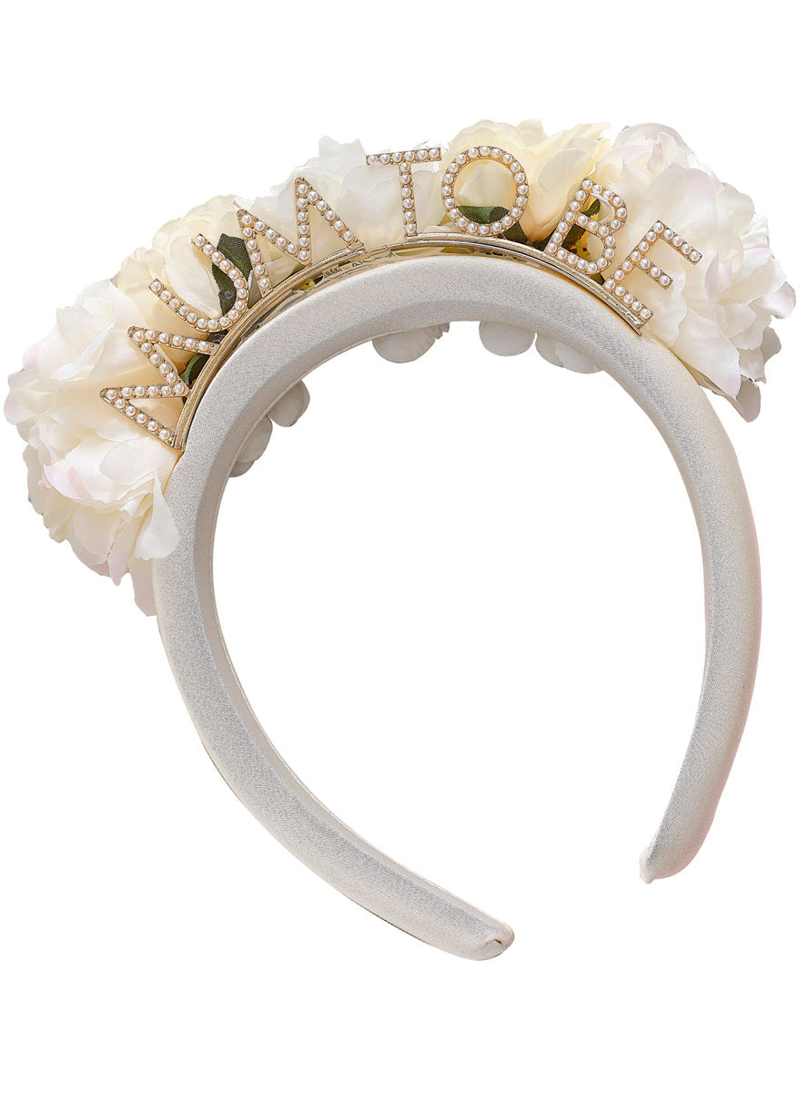 Floral Mum to Be Baby Shower Headband – Main Image