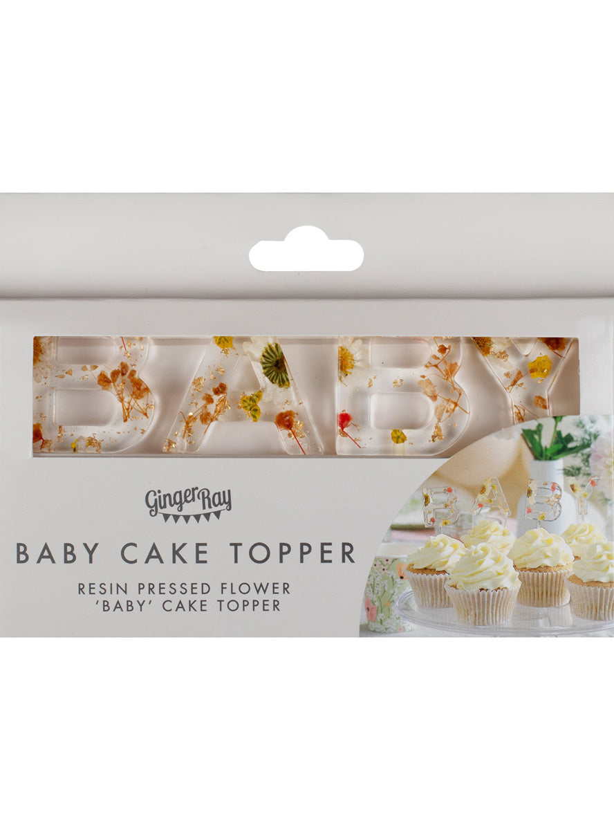 Floral Baby 4 Piece Cake Topper – Packaging Image