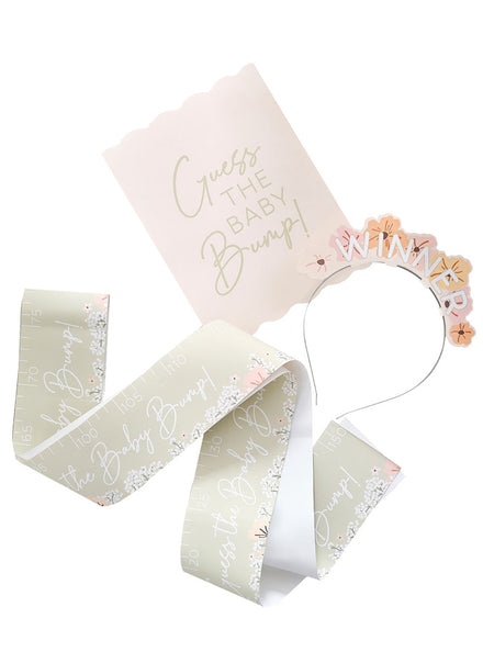 Floral Baby Shower Guess the Baby Bump Game – Main Image