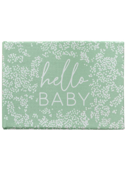 Floral Hello Baby Green 24 Page Photo Album – Main Image