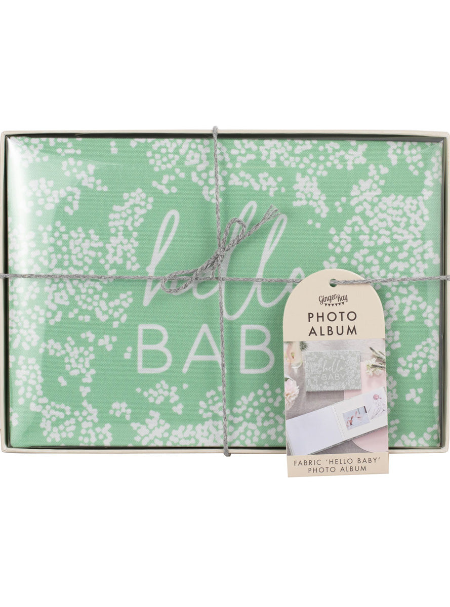 Floral Hello Baby Green 24 Page Photo Album – Packaging Image