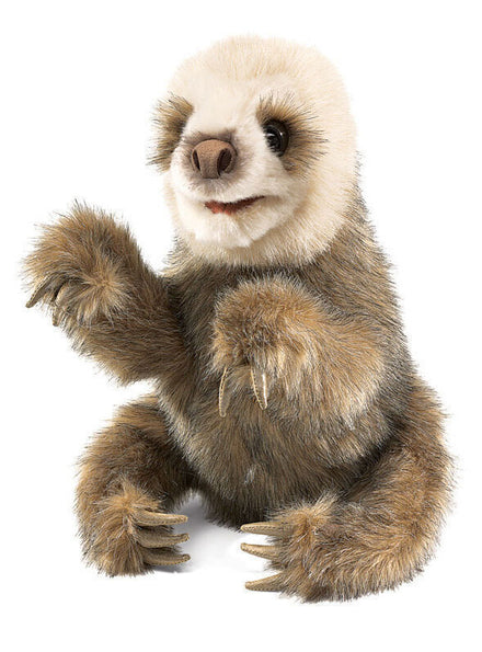 Fluffy Baby Sloth Puppet - Main Image