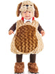 Image of Cute Brown Fluffy Dog Infant Kids Belly Baby Costume